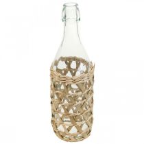 Product Deco bottle glass glass bottle decoration braided Ø9.5cm H31cm