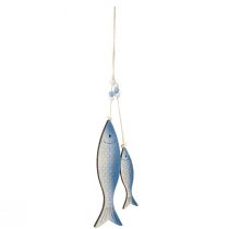 Product Decorative hanger fish blue white scales 11.5/20cm set of 2