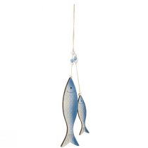 Product Decorative hanger fish blue white scales 11.5/20cm set of 2