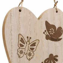 Deco hanger wood deco heart butterfly deco 13.5x20cm 6pcs