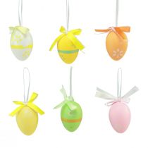 Product Decorative Easter plastic eggs for hanging 4×5.5cm 12 pcs
