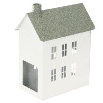 Product Decorative metal house-shaped house with windows and chimney, 22cm