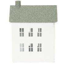 Product Decorative metal house-shaped house with windows and chimney, 22cm