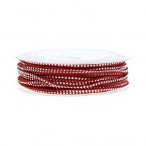 Product Decorative cord leather cord red with rivets 3mm 15m