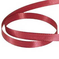 Product Decorative ribbon narrow taffeta ribbon Bordeaux 10mm 50m