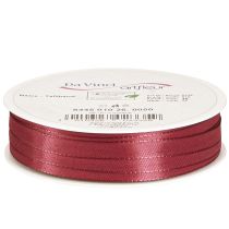 Product Decorative ribbon narrow taffeta ribbon Bordeaux 10mm 50m