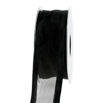 Product Decorative ribbon black 40mm 25m