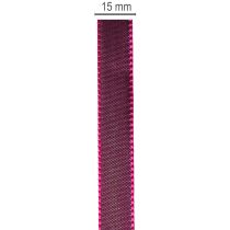 Product Narrow taffeta gift ribbon for creative decorations, 15mm wide, 50m long