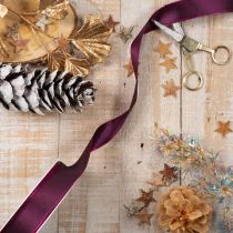 Product Gift ribbon, purple taffeta ribbon, elegantly shiny, 25mm wide, 50m long