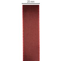 Product Gift ribbon, elegant and shiny taffeta ribbon for festive occasions, 25mm wide, 50m long