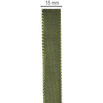 Product Gift ribbon with woven edge, taffeta ribbon for crafting, 15mm wide, 50m long