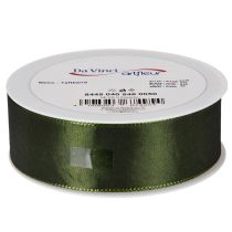 Product Satin ribbon for gift wrapping, taffeta ribbon, green, 40mm wide, 5m long