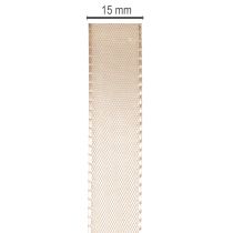 Product Decorative ribbon satin ribbon taffeta ribbon beige 15mm 50m