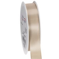 Product Decorative ribbon satin beige taffeta ribbon 25mm 50m