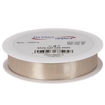 Product Decorative ribbon satin beige taffeta ribbon 25mm 50m