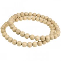 Product Decorative ring wooden beads nature hanging decoration table decoration Ø19.5cm 2pcs