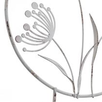 Product Decorative ring stand metal white spring Ø20cm H32cm