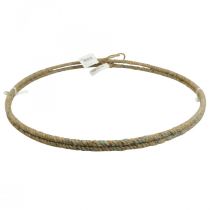 Product Decorative jute ring 40cm, set of 2, Boho &amp; Scandi decor for wall &amp; door