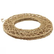 Product Decorative jute rings, natural style, hanging decoration, boho style, Ø38cm, 2 pieces, metal rings, wall decoration, window decoration