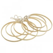 Product DIY decorative hanging rings Boho double ring natural Ø20/15cm set of 4