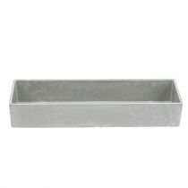 Product Decorative bowl square gray 32cm x 10.5cm H5cm