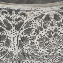 Product Decorative metal bowl, grey and white pattern, Ø16/19.5/23.5cm, set of 3