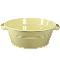 Product Decorative bowl metal green-yellow flower bowl handle Ø33.5cm
