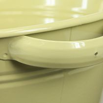 Product Decorative bowl metal green-yellow flower bowl handle Ø33.5cm