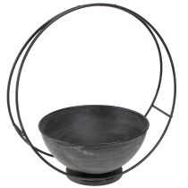 Product Decorative bowl metal with decorative ring anthracite Ø22.5cm H33cm
