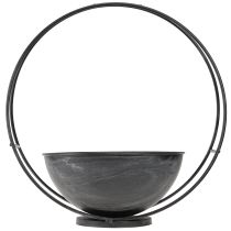 Product Decorative bowl metal with decorative ring anthracite Ø22.5cm H33cm