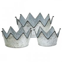 Decorative bowl metal bowl crown Ø26.5/22.5/19cm set of 3