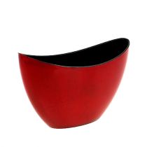 Decorative bowl plastic red-black 24cm x 10cm x 14cm, 1p