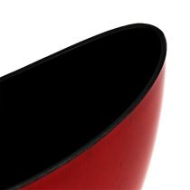 Decorative bowl plastic red-black 24cm x 10cm x 14cm, 1p