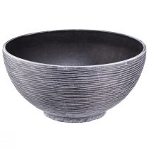 Product Decorative bowl round plant bowl grey black Ø40cm H19,5cm