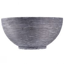 Product Decorative bowl round plant bowl grey black Ø40cm H19,5cm