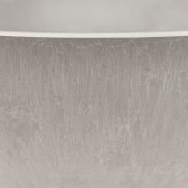 Product Decorative bowl with base, round plant bowl, grey, Ø19cm, H8cm