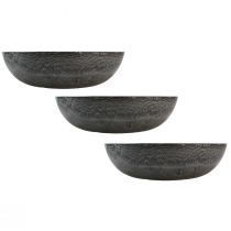 Product Decorative round planter, grey, Ø37cm H10.5cm