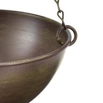 Product Decorative metal bowl for hanging dark brown Ø16.5cm H35cm