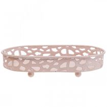 Product Decorative bowl Oval bowl with feet table decoration pink 30×18cm