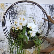 Decorative bowl for hanging flower basket metal Ø31cm H55.5cm