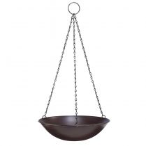 Decorative bowl for hanging metal dark brown Ø30cm H55cm
