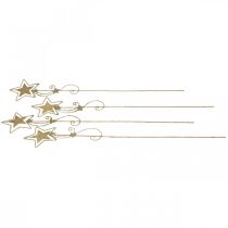 Product Deco plug star gold glittering H54cm 4pcs