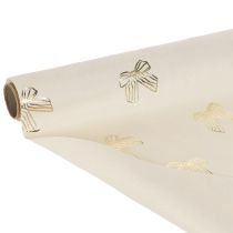 Product Table runner, decorative fabric, patterned, wide bows, 35x120cm, 2 pieces