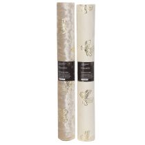 Product Table runner, decorative fabric, patterned, wide bows, 35x120cm, 2 pieces