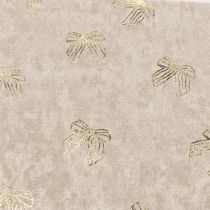 Product Table runner, decorative fabric, patterned, wide bows, 35x120cm, 2 pieces