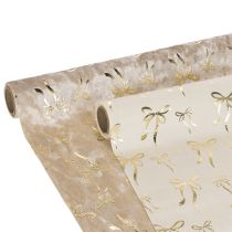 Product Table runner, decorative fabric with narrow bows, on a roll, 120x35cm, 2 pieces