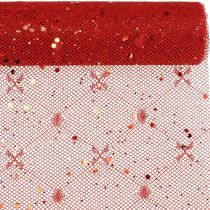 Christmas Deco Fabric Polyester Red x 2 assorted 35x200cm
