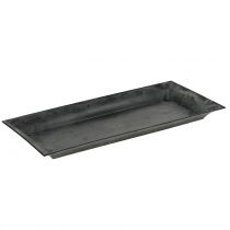 Product Decorative tray marbled anthracite 36x17cm 6pcs