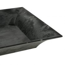 Product Decorative tray marbled anthracite 36x17cm 6pcs