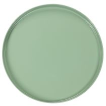 Product Round green decorative plate on a stand for table arrangement, 30cm